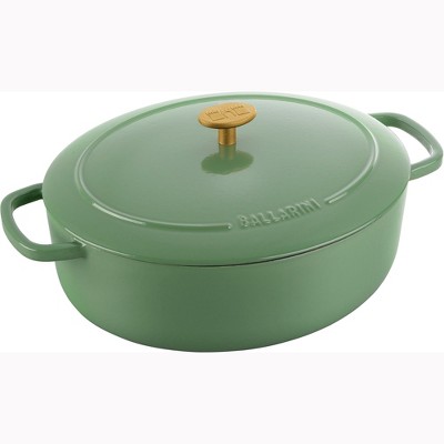 Ballarini Bellamonte Cast Iron 4.75-qt Oval Dutch Oven - Saggio Green ...