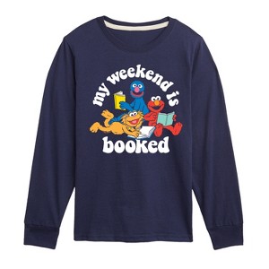 Boys' - Sesame Street - My Weekend Is Booked-Toddler and Youth Long Sleeve T-Shirt Long Sleeve Graphic T-Shirt - 1 of 3