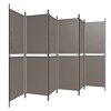 vidaXL 6-Panel Room Divider, Anthracite - 118.1"x78.7", Fabric and Iron Construction, Foldable Design for Easy Storage, Ideal for Home and Office Use - 4 of 4