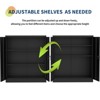 GustoWave 35" Metal Storage Unit with Lockable Doors and 2 Adjustable Shelves, Heavy Duty Steel Organizer, Easy Assembly (Black) - 3 of 4