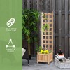 Gulches 12" x 12" x 49" Wooden Raised Garden Bed with Trellis and Drainage for Vines and Flowers - 3 of 4
