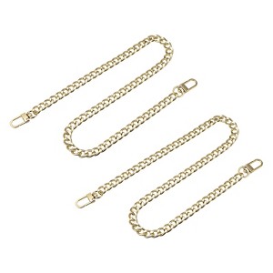 Unique Bargains Shoulder Bag Handbag DIY Iron Flat Purse Chain Strap with Buckles 2 Pcs - 1 of 3