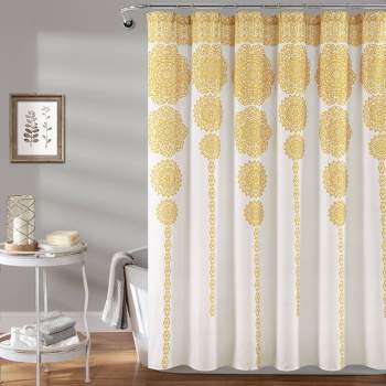Stripe Medallion Shower Curtain - Lush Décor