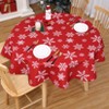 Oxford Fabric Printed Waterproof Tablecloth - Snowflake Design, Durable, Stain Resistant, Easy to Clean, Water Resistant - 3 of 4
