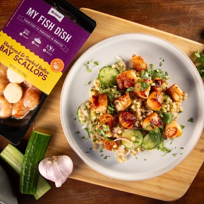 Bristol Seafood My Fish Dish Blackened & Smoked Butter Bay Scallops - 7oz