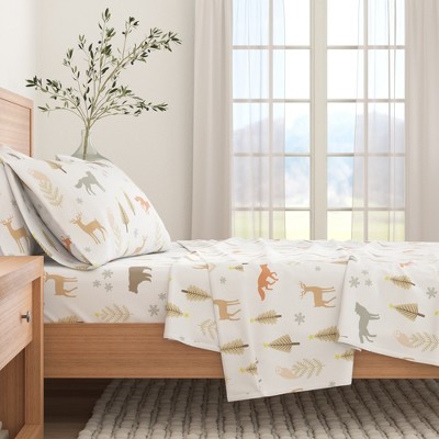 100% Cotton Lodge Printed Flannel Sheet Set - Great Bay Home