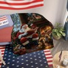 Lomsoe Vintage Christmas Santa and Cat Print Flannel Blanket - All Seasons Soft and Warm Perfect for Living Room Decor, Sofa, Bed, Travel - 2 of 4