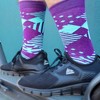 Exciting Purple and Baby Blue Patterned Socks from the Sock Panda (Men's Sizes Adult Large) - 2 of 4