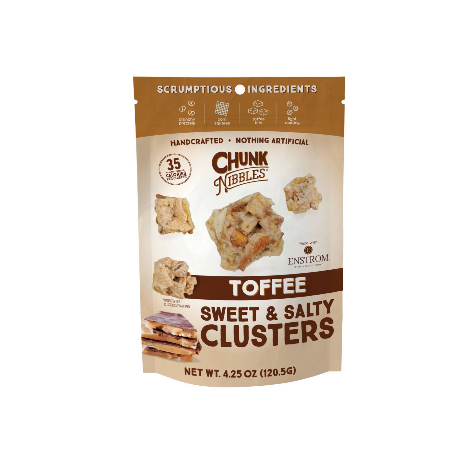 Chunk Nibbles Toffee Sweet & Salty Cookies Clusters - 4.25oz