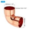 Unique Bargains HVAC Sweat Solder Connection Copper Pipe Fittings 0.04" Thick Rose Gold - 2 of 4
