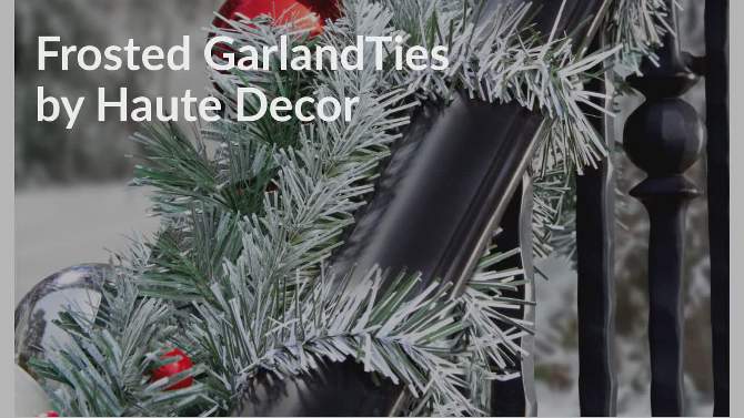 18&#34;/20ct Noble Pine Flocked Wreath Holder - GarlandTies, 2 of 7, play video