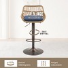 VYNXARIA Modern Swivel Bar Stools Set of 2 Adjustable Counter Height Chairs with Footrest for Kitchen, Dining Room,Blue - 4 of 4