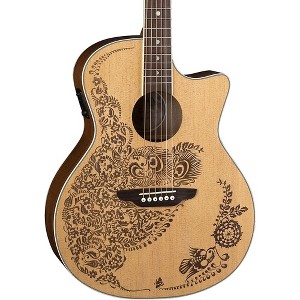 Luna Henna Oasis Select Spruce Acoustic-Electric Guitar Natural - 1 of 4