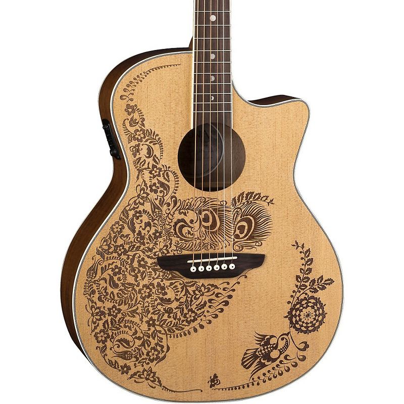 Luna Henna Oasis Select Spruce Acoustic-Electric Guitar Natural, 1 of 7