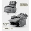 TackView Oversized 360° Swivel Rocker Recliner Sofa with Heat & Massage – Soft High-Density Foam, Cup Holder & Side Pocket - 3 of 4