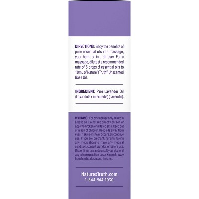 Nature's Truth 100% Pure Lavender Essential Oil, 0.51 fl oz