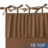 Awesome Home  Recycled Cotton Blend Ruffle Tie Top Curtains Pair - 4 of 4