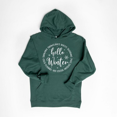 Simply Sage Market Women's Graphic Hoodie Hello Winter Circle