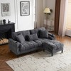 VYNXARIA 3 Seat L Shaped chenille Sofa with Removable and Storage Ottoman,Side Storage - 2 of 4