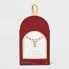 14K Gold Dipped Beaded Initial Necklace Set 2pc - A New Day™ Gold/Marron - 3 of 4