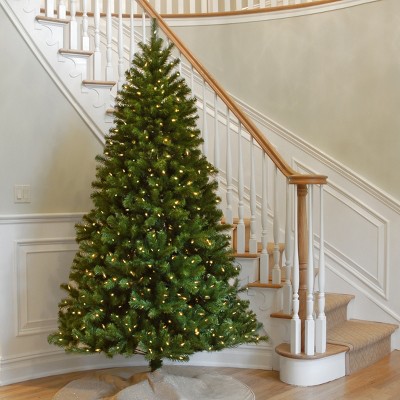 7-Foot Green Spruce Pre-Lit Artificial Christmas Tree with White Lights