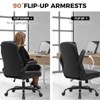 COMHOMA  Leather Office Chair, Big and Tall Office Chair 300LBS Wide Seat, High Back Executive Leather Chair Adjustable Task Chair Lumbar Back - 3 of 4