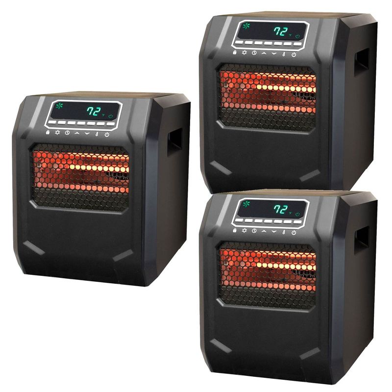 Lifesmart 4-Element Quartz Infrared Portable Electric Space Heater (3 Pack), 1 of 7