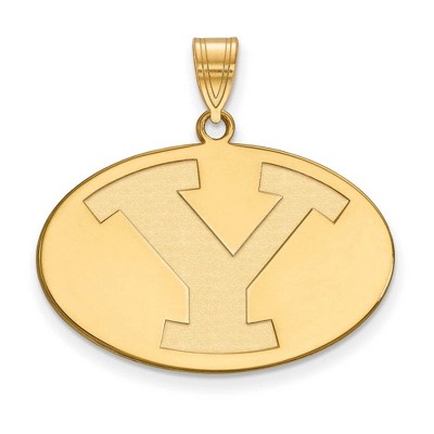 Black Bow Jewelry 14k Yellow Gold Brigham Young Cougars NCAA Large Pendant