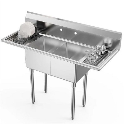 winado 2 Compartment 304 Stainless Steel Sink With 2 Drainboards