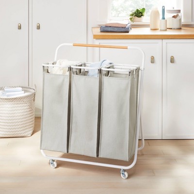 Laundry Hamper Basket Clothes Storage Bag Sorter Bin Organizer w/ Lid Handles 