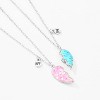 Best Friend Necklace for 2 Girls Magnetic Matching Friendship Necklace Half Heart Pendant BFF Necklaces for Sister - 3 of 3