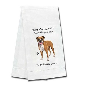 E & S Imports 26.0 Inch Boxer Uncropped Kitchen Towel Dog Puppy Paw Kitchen Towel - 1 of 3