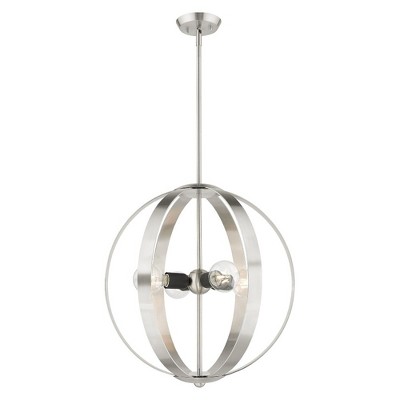 Livex Lighting Modesto 4 - Light Chandelier in  Brushed Nickel