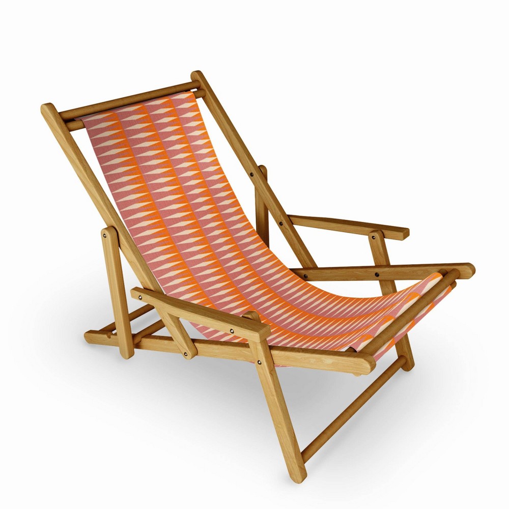 Photos - Garden Furniture Mirimo Geotribe South Sling Chair - Orange - Deny Designs: UV-Resistant, W