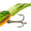 Arbogast Hula Popper 3/8 oz Fishing Lure - Frog/Yellow Belly - 2 of 2