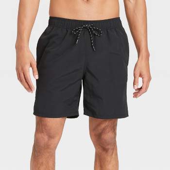 Men's 7 Boat Print Swim Shorts With Boxer Brief Liner - Goodfellow & Co™  Black Xl : Target
