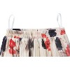 Women's Chiffon Pleated Midi Skirt - A-Line Skirt with Elastic Waist for Elegant Style A Beige Flower - 4 of 4