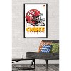 Trends International NFL Kansas City Chiefs - Drip Helmet 20 Framed Wall Poster Prints - 2 of 4