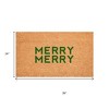 HomeRoots 24" X 36" Brown And Green Christmas Outdoor Coir Door Mat - 3 of 4