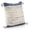 20" X 20" Brown and White Cotton Abstract Throw Pillow - 4 of 4