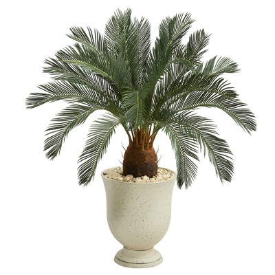 Nearly Natural 38" Cycas Artificial Tree in Decorative Urn Planter