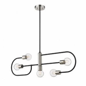 Neutra 5-Bulb Vintage Island Light Fixture - Mid-Century Modern Steel Design - 1 of 1