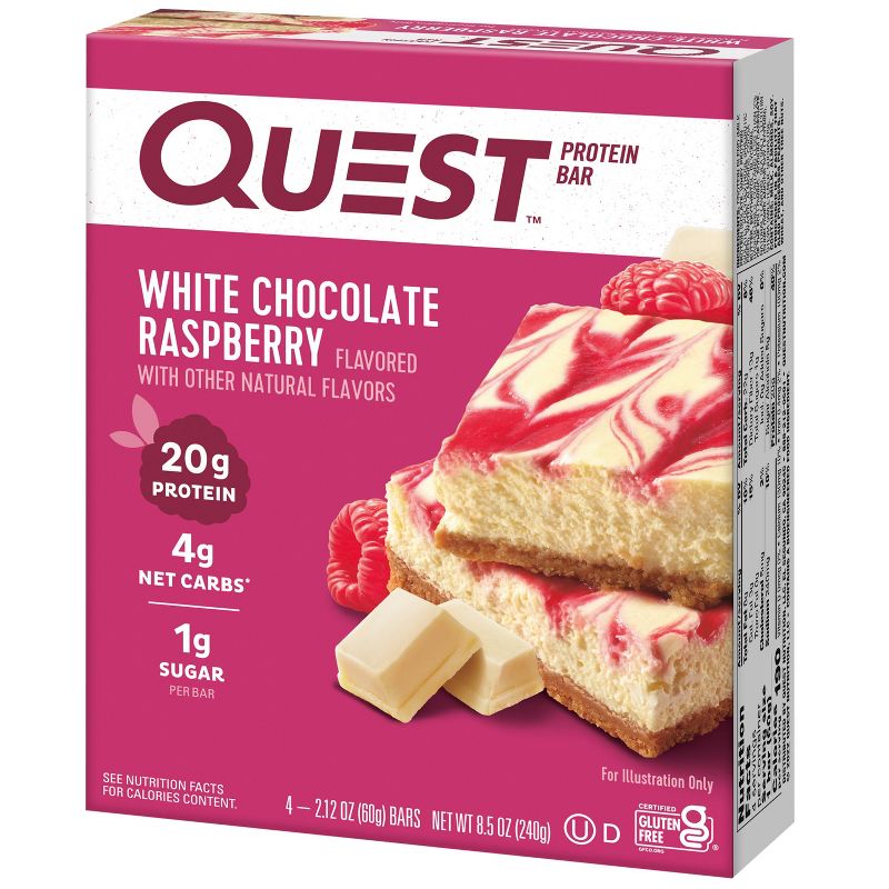 Quest Nutrition 20g Protein Bar - White Chocolate Raspberry, 3 of 11