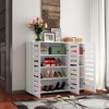 Shoe Cabinet, 4-Tier Shoe Storage Cabinet with Adjustable Shelves, Wooden Shoe Rack Organizer with Louvered Doors - 2 of 4