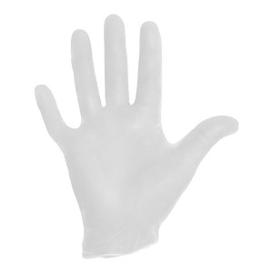 Halyard Disposable Vinyl Exam Glove Standard Cuff Length MEDIUM 50032 100 per Box - 1 of 4