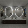 Apmir Super Bright Back LED Lighted Anti-Fog Round/Oval Wall Mirror with Tempered Glass & 3-Year Warranty - 4 of 4