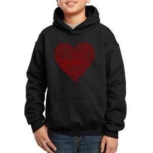 LA Pop Art Love Yourself - Boy's Word Art Hooded Sweatshirt - 1 of 4
