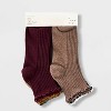 Women's 6pk Lettuce Edge Ankle Socks - A New Day™ Jewel Tones 4-10 : Target