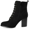 Journee Womens Baylor Lace Up Stacked Heel Booties - 2 of 4