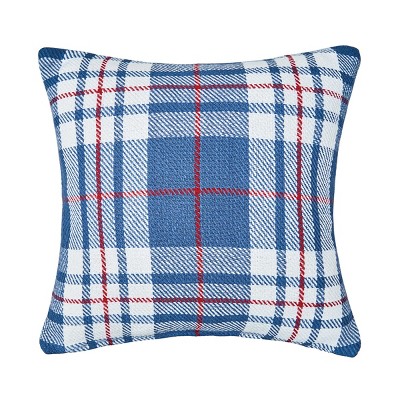 C&F Home 18" x 18" Parker Blue & Red Woven Throw Pillow